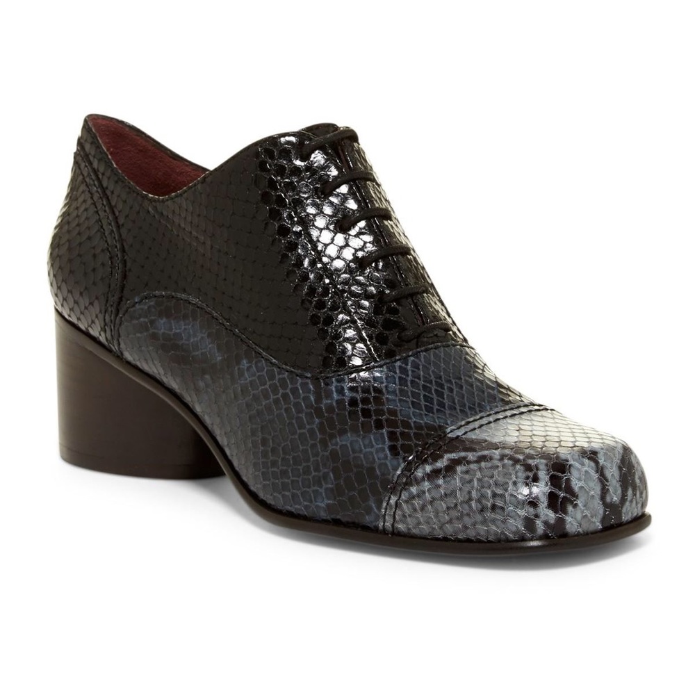 Marc Jacobs Navy Blue Snake Embossed Binx Oxford